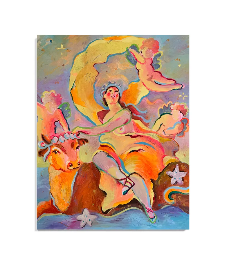 Image of  The Europe  by Notuko , size: 130x160, made of Acrylic on canvas , Painting medium, from Ukraine Rivne , part of the myths series, priced at €2000