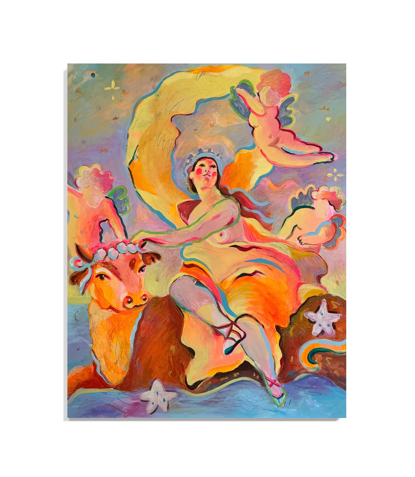 Image of  The Europe  by Notuko , size: 130x160, made of Acrylic on canvas , Painting medium, from Ukraine Rivne , part of the myths series, priced at €2000