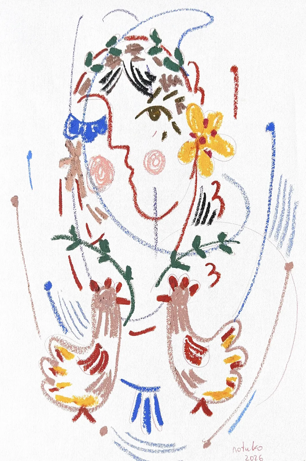Image of Ukrainian woman  by Notuko , size: 36x50, Graphics medium, from Rivne Ukraine, part of the Ukrainian woman series, priced at €130