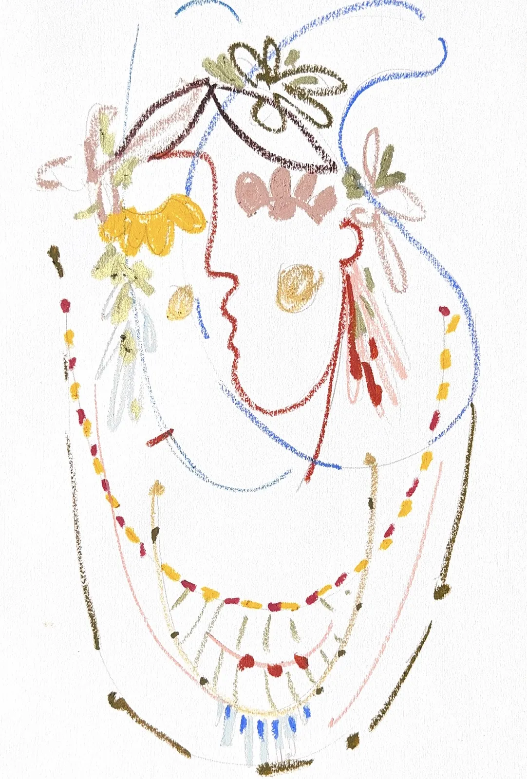 Image of Ukrainian woman  by Notuko , size: 35x50, made of Pastel on paper, Graphics medium, from Rivne Ukraine, part of the Ukrainian woman series, priced at €130