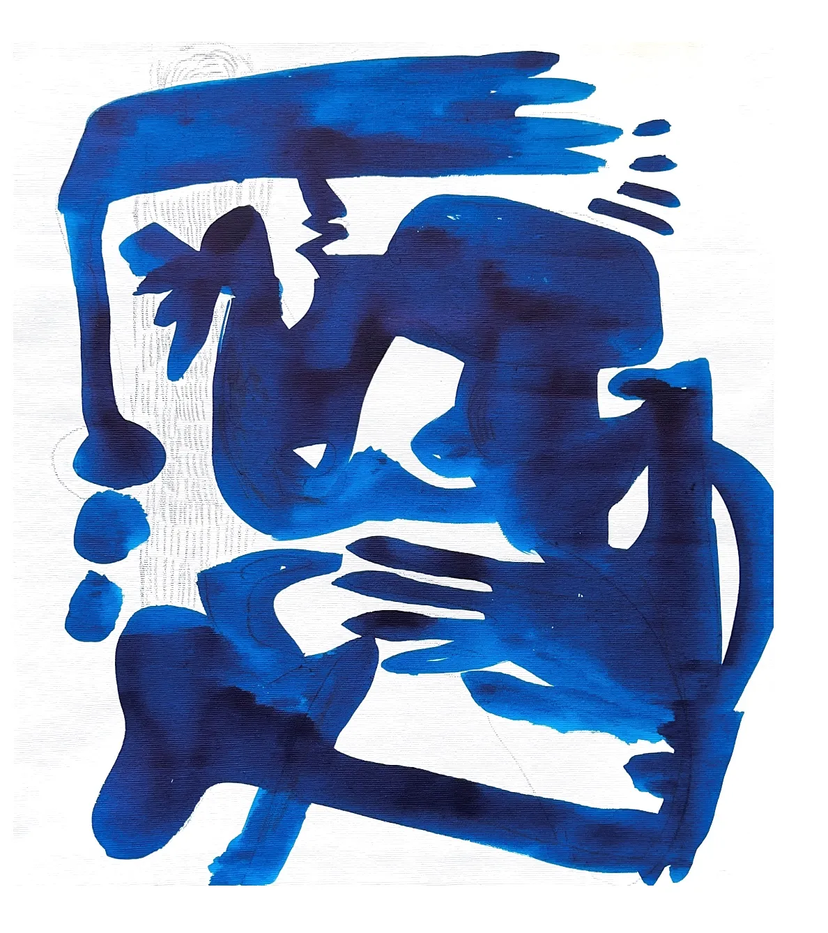 Image of hands by Notuko , size: 40x50, made of Acrylic , Painting medium, part of the blue series, priced at €300