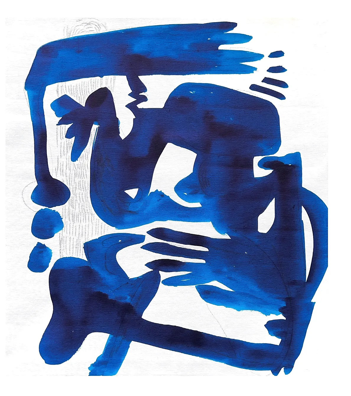 Image of hands by Notuko , size: 40x50, made of Acrylic , Painting medium, part of the blue series, priced at €300