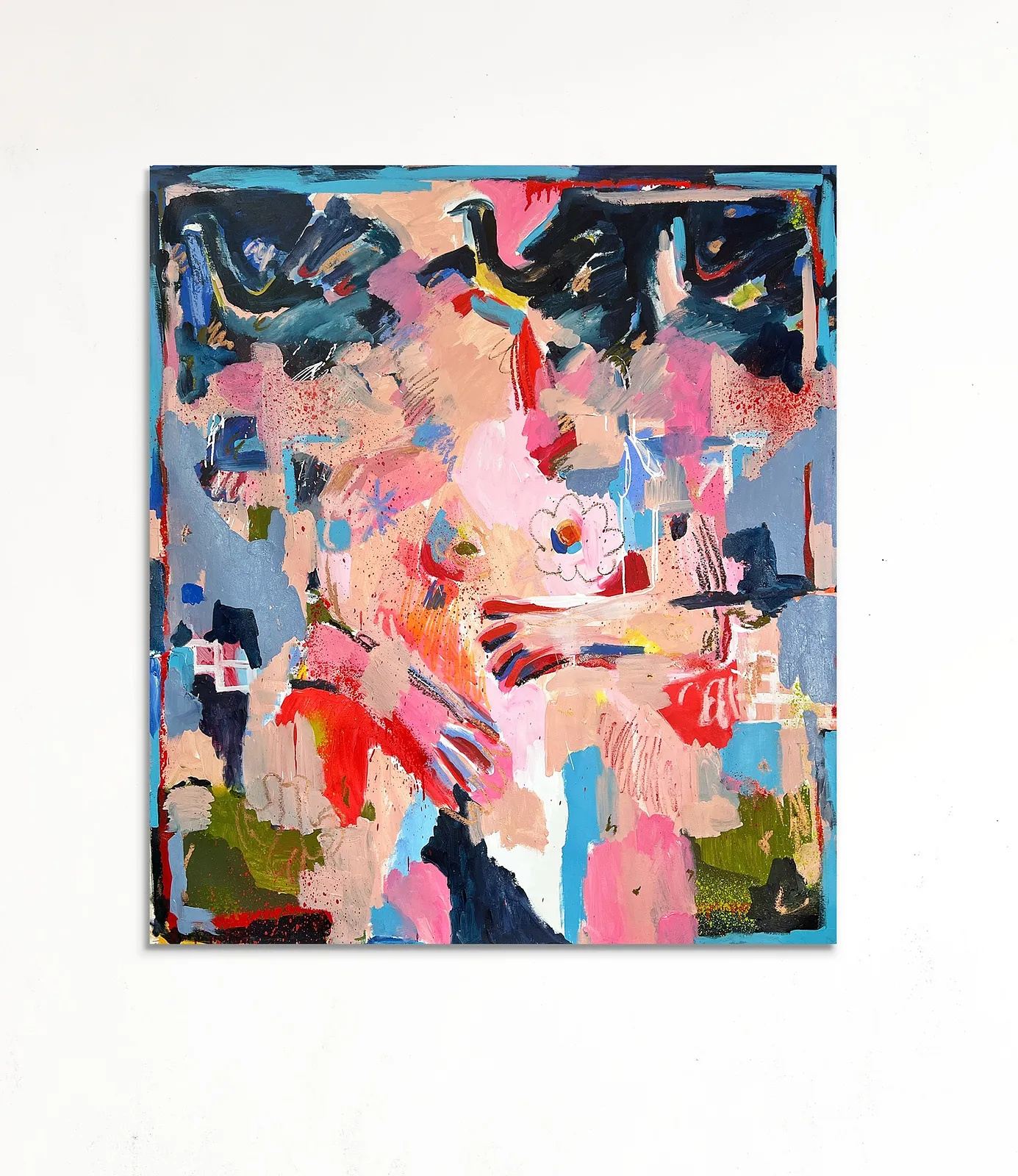 Image of flower by Notuko , size: 115x125, made of Acrylic on canvas , Painting medium, from Rivne , part of the people in the city series, priced at €1800