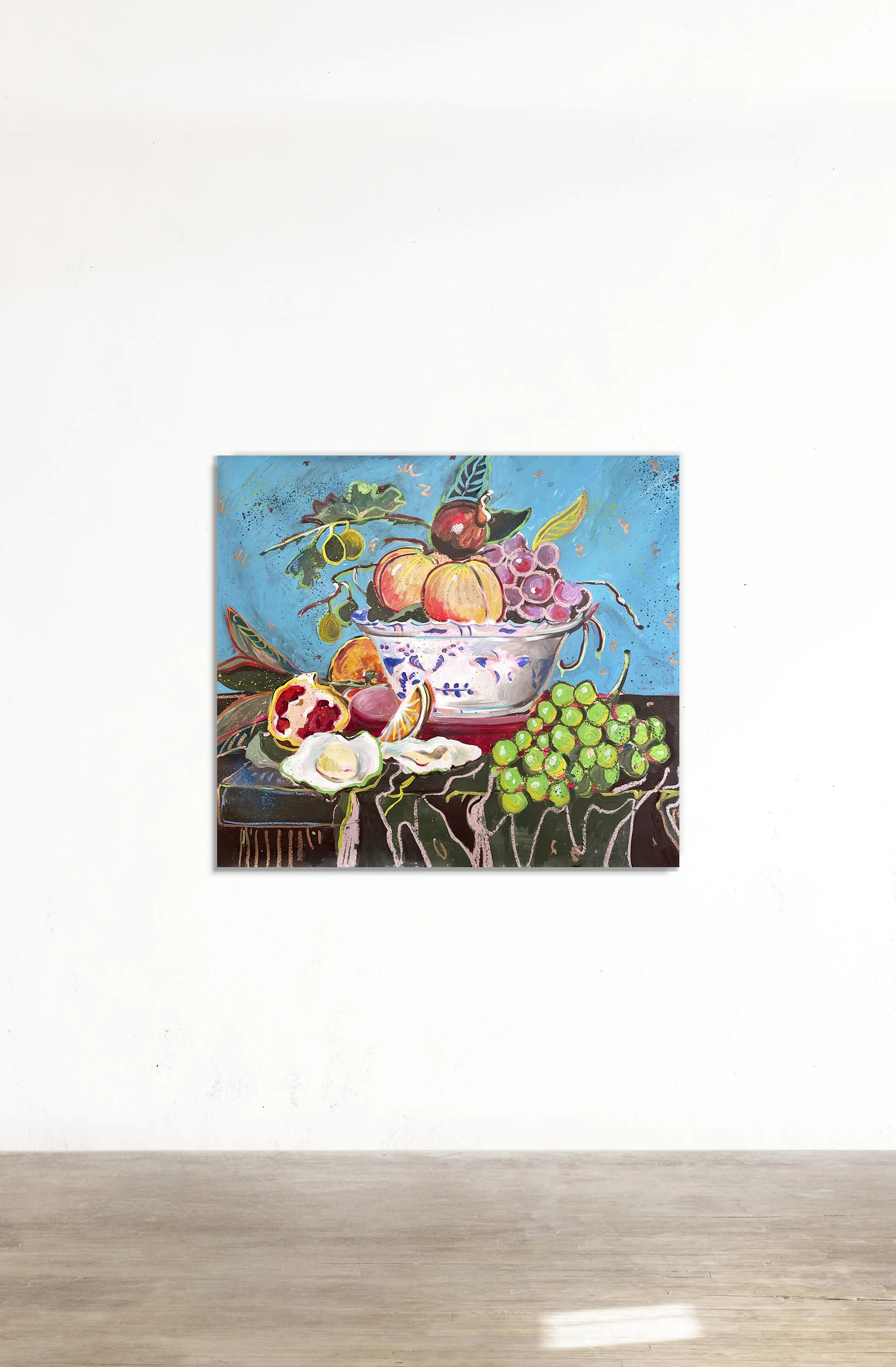 Image of GRAPE by Notuko , size: 110x90, made of mixed media on canvas , Painting medium, from Rivne , part of the myths series, priced at €1200 Photo 1 of 2.