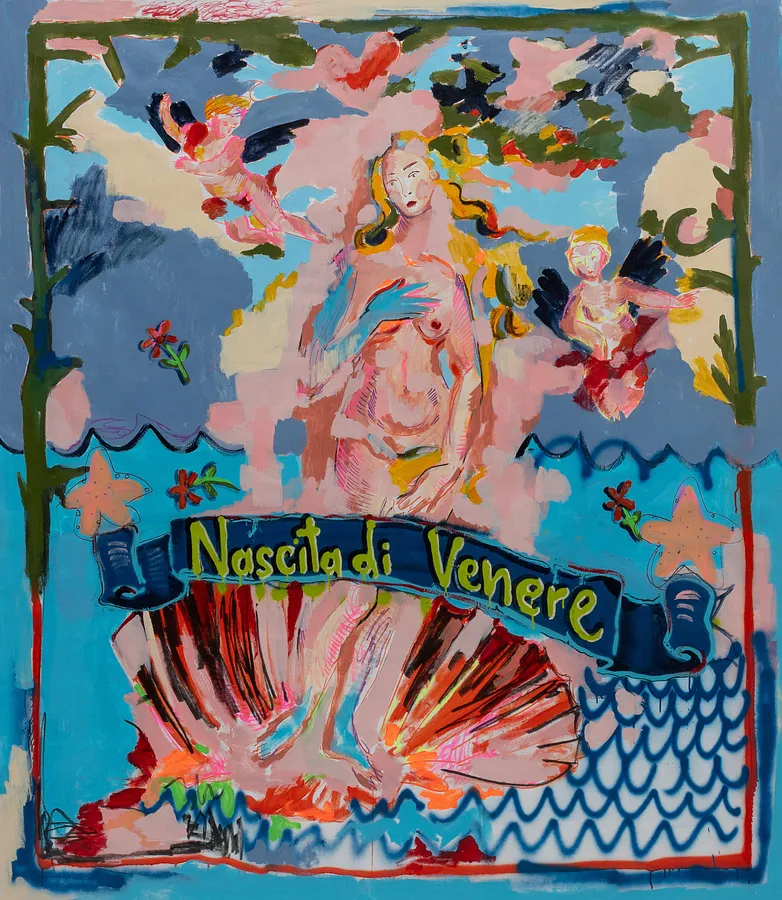 Image of Venus by Notuko , size: 155x180, made of acrylic on canvas, Painting medium, from Kyiv/Ukraine , part of the myths series, priced at €4000