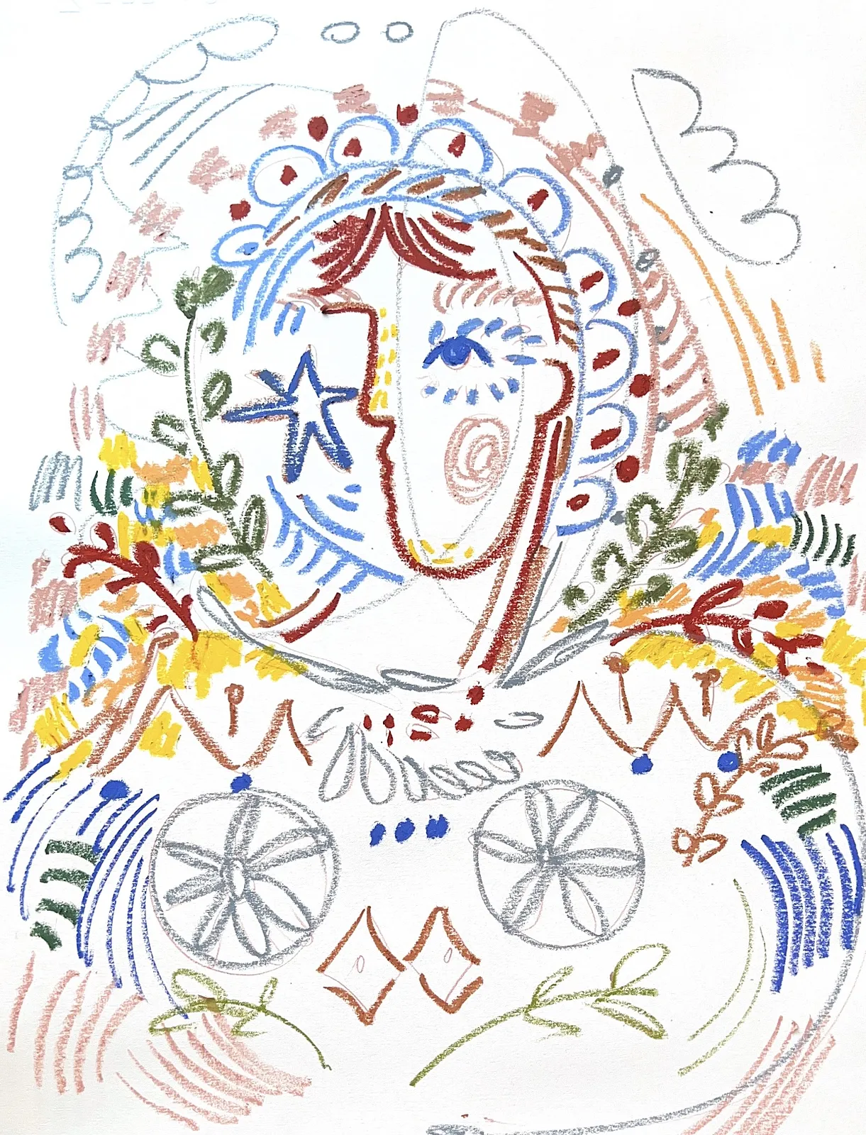 Image of Ukrainian woman by Notuko , size: 50x70, made of pastel on paper, Graphics medium, from rivne ukraine, part of the Ukrainian woman series, priced at $300