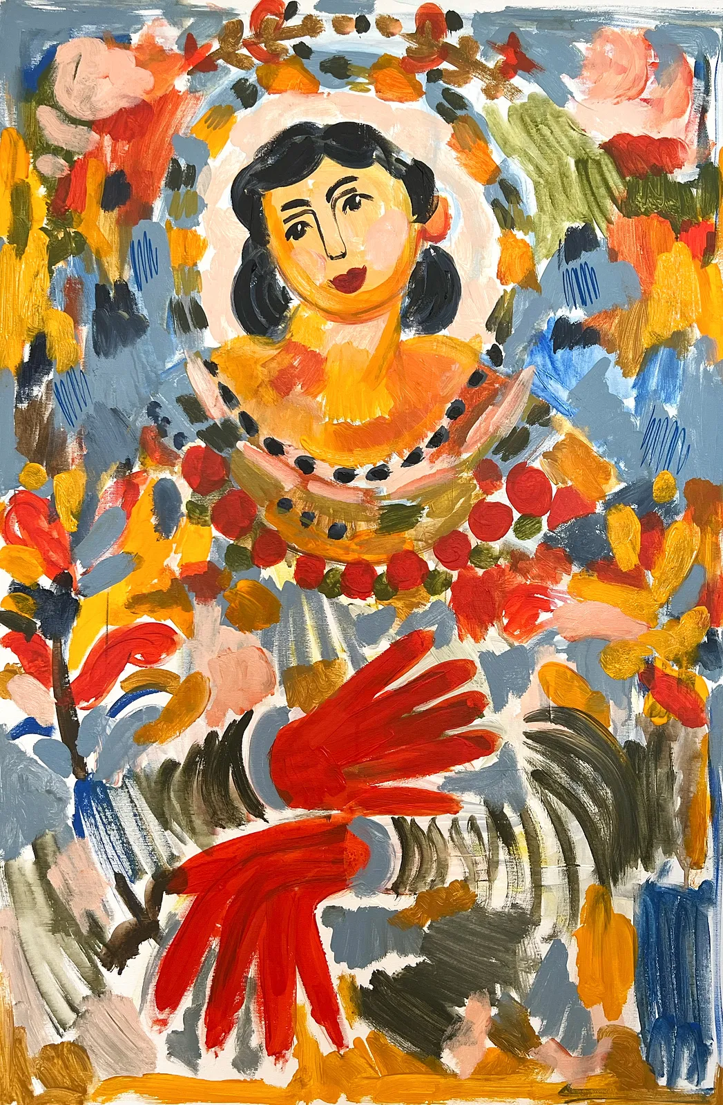 Image of Ukrainian icon  by Notuko , size: 60x 90, made of acrylic on canvas , Painting medium, from Rivne Ukraine , priced at €550