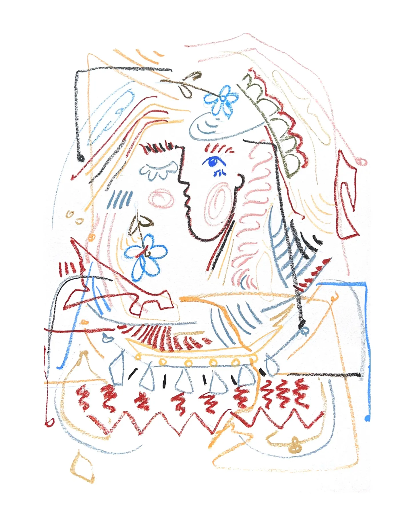 Image of Ukrainian woman by Notuko , size: 50x70, made of pastel on paper, Graphics medium, from Rivne Ukraine, priced at €300