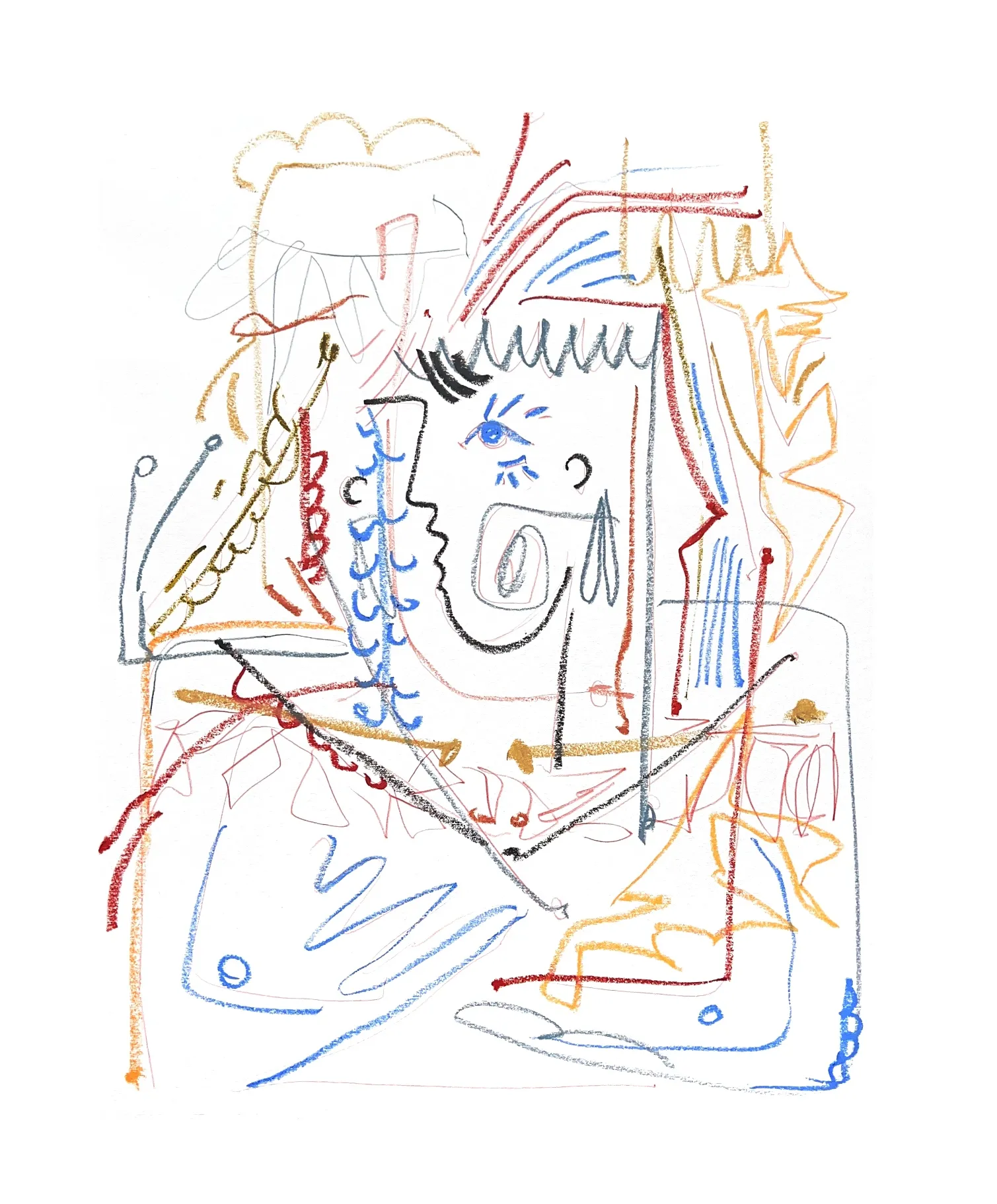 Image of girl by Notuko , size: 50x65, made of paste on paper , Graphics medium, part of the Ukrainian woman series