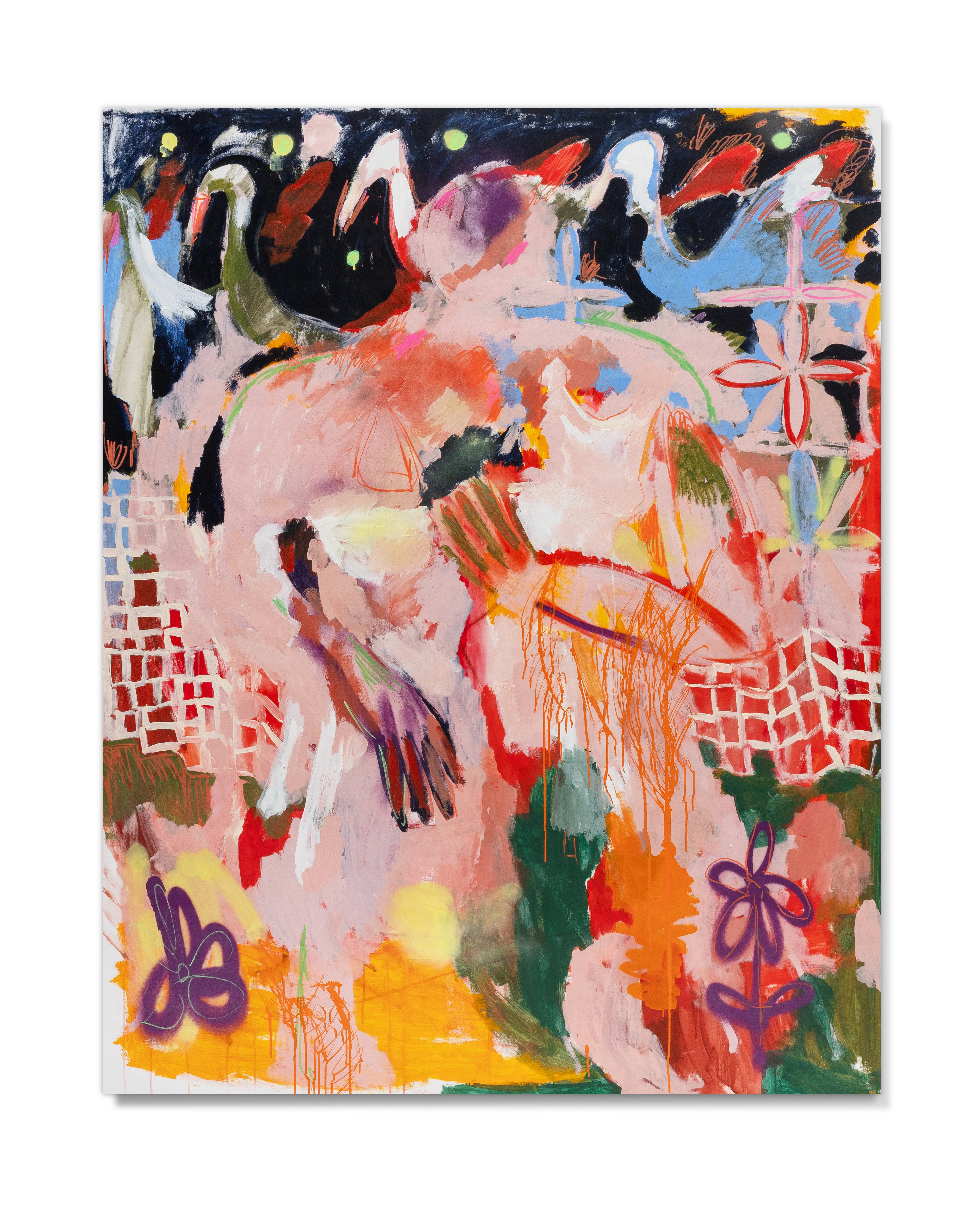 Image of Goat by Notuko , size: 140x180 , made of Acrylic; spray on canvas , Painting medium, from Rivne , part of the birds series, priced at €3500