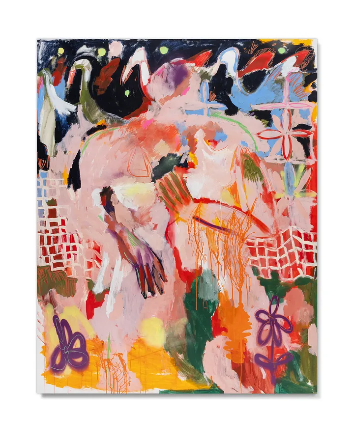 Image of Goat by Notuko , size: 140x180 , made of Acrylic; spray on canvas , Painting medium, from Rivne , part of the birds series, priced at €3500