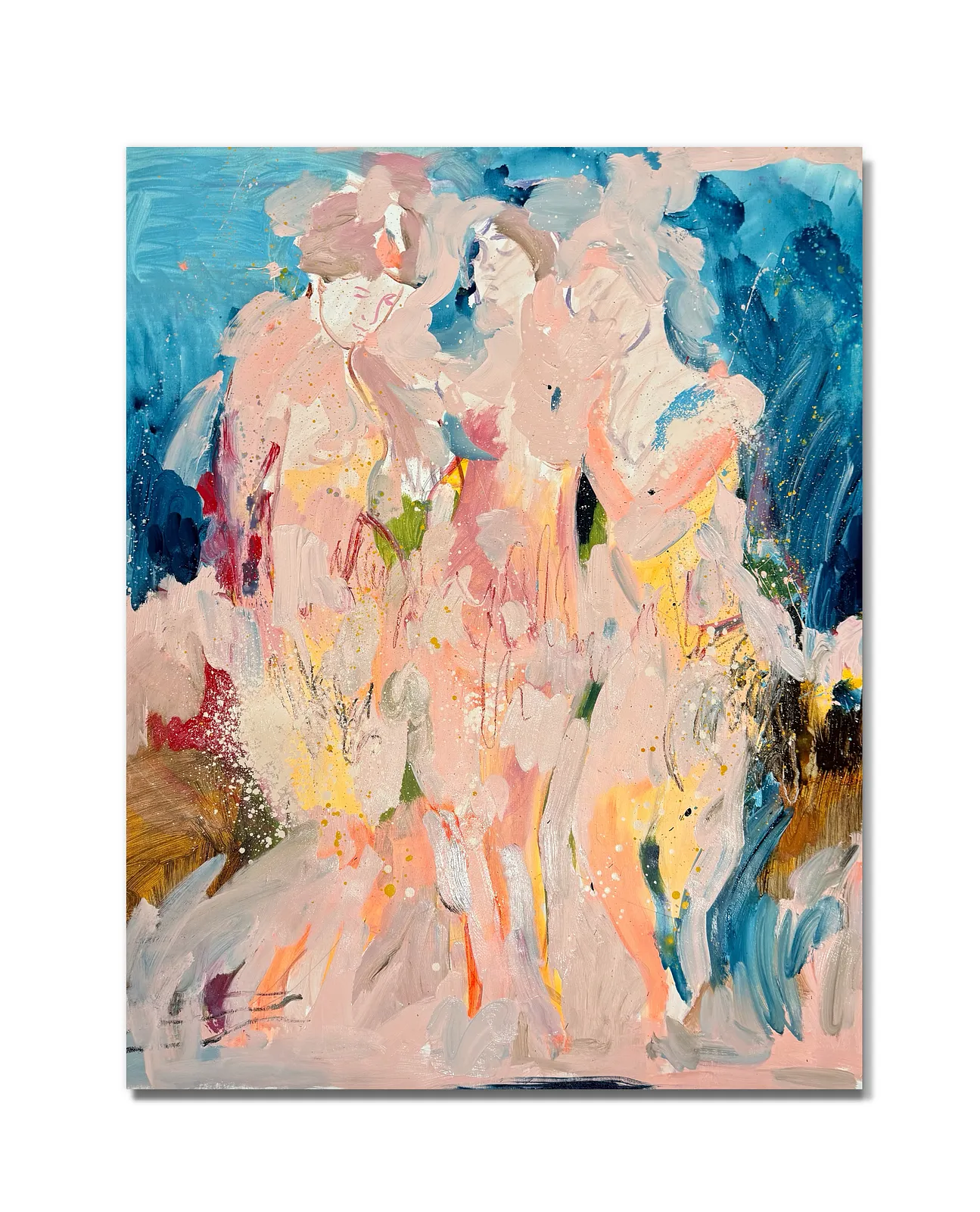 Image of  The Three Graces  by Notuko , size: 110x120, made of Acrylic on canvas , Painting medium, from Rivne , part of the myths series, priced at €1200
