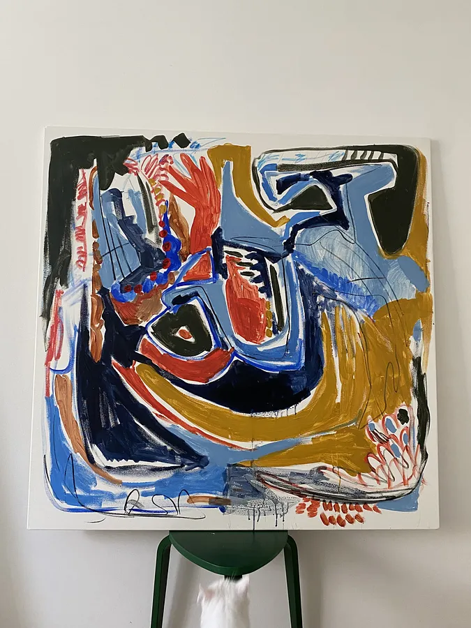 Image of Hands  by Notuko , size: 120x120, made of Acrylic on canvas , Painting medium, from Rivne Ukraine , priced at €2200